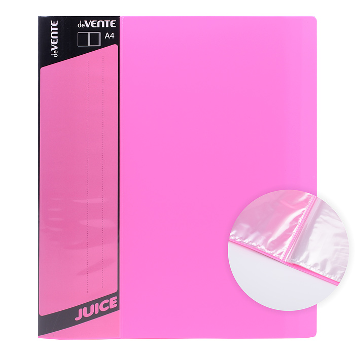 Папка с 40 вкладышами A4, 450 мкм, вкладыши 30 мкм, фактура "песок" внешний карман