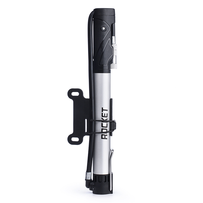 Фото к товару Насос ручной велосипедный Rocket, алюминий, A/V, Presta Насос ручной велосипедный Rocket, алюминий, A/V, Presta