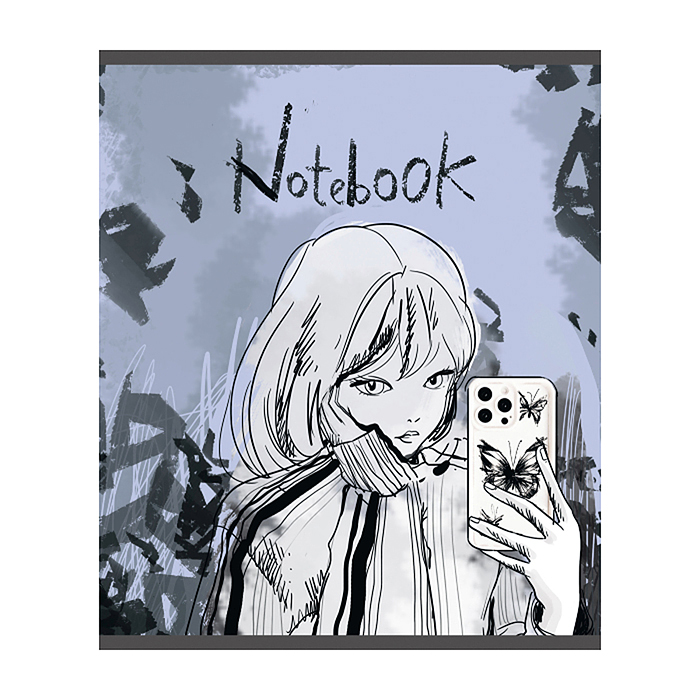 Фото к товару Тетрадь 48л. клетка, А5 "Мобильная" скрепка Тетрадь 48л. клетка, А5 "Мобильная" скрепка