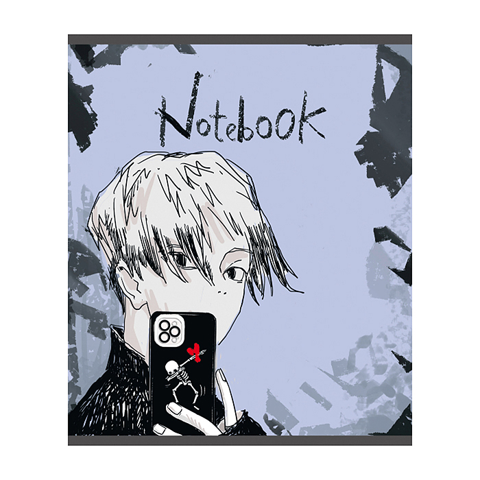 Фото к товару Тетрадь 48л. клетка, А5 "Мобильная" скрепка Тетрадь 48л. клетка, А5 "Мобильная" скрепка