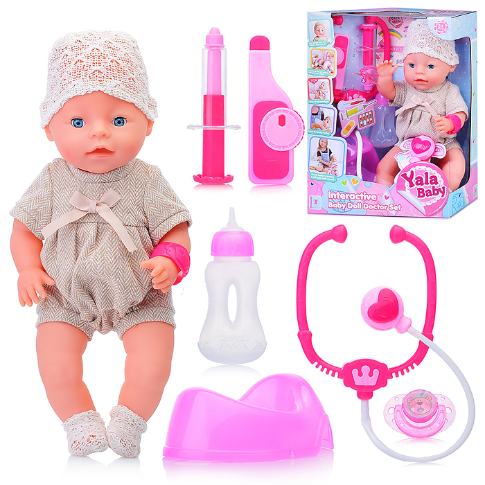 Пупс YL2340E-G "Алиса" с аксессуарами, в коробке Пупс YL2340E-G "Алиса" с аксессуарами, в коробке