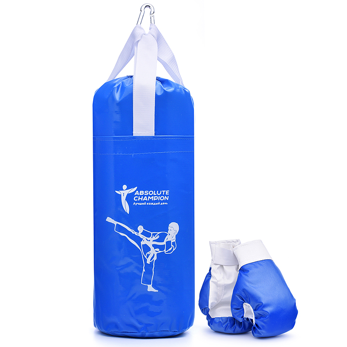 Набор детский игровой "Я-Чемпион" 6кг синий (перчатки, груша) Набор детский игровой "Я-Чемпион" 6кг синий (перчатки, груша)