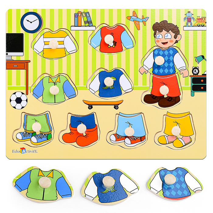 Пазл-вкладыш D1401 "Одень мальчика" Пазл-вкладыш D1401 "Одень мальчика"