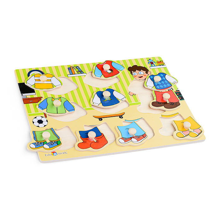 Пазл-вкладыш D1401 "Одень мальчика"