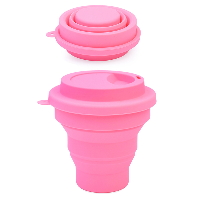 Стакан для ИЗО "School" силиконовый, складной, в собранном виде 80x90x80 мм, в сложенном 80