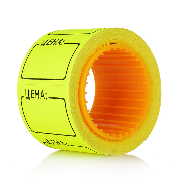 Этикетка "Цена" 30x20 мм, желтая, 200 шт в рулоне Этикетка "Цена" 30x20 мм, желтая, 200 шт в рулоне