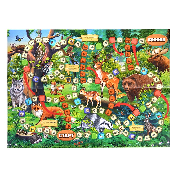 Настольная игра-ходилка "Лесные сказки" 