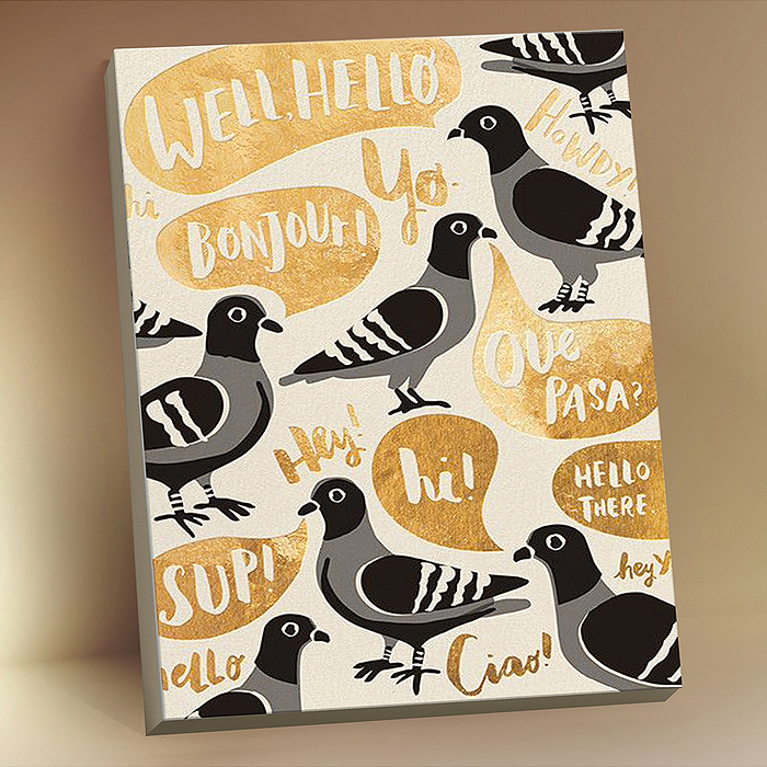 Фото к товару Картина по номерам 40х50 "Голуби" с поталью (4 цвета) Картина по номерам 40х50 "Голуби" с поталью (4 цвета)