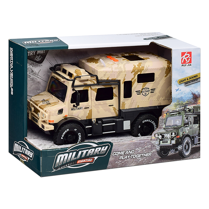 Фото к товару Машина RJ6897 "Военный броневик" (свет, звук) в коробке Машина RJ6897 "Военный броневик" (свет, звук) в коробке
