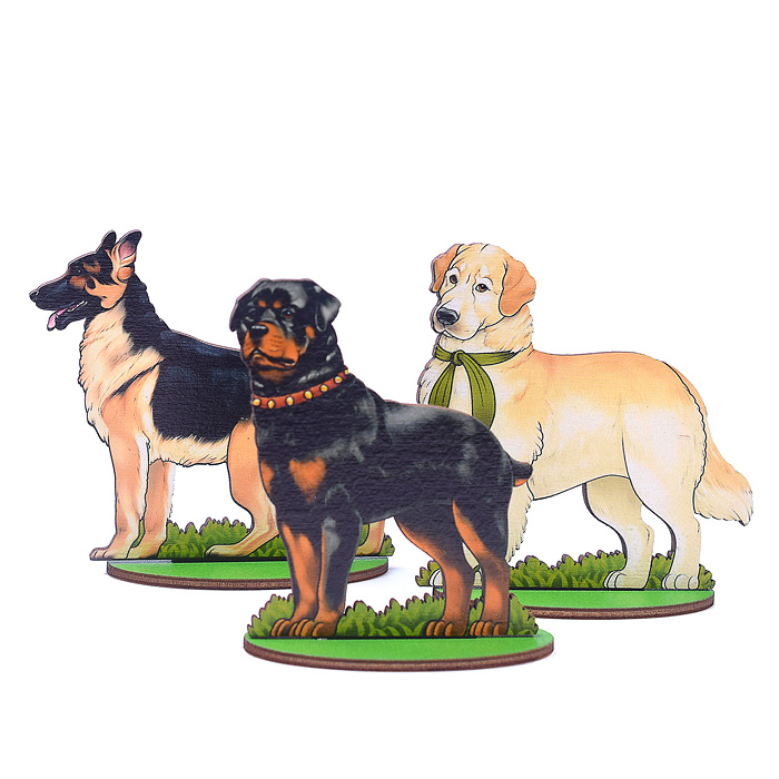 Фото к товару Игровой набор в коробке "Собаки служебные" (дерево) Игровой набор в коробке "Собаки служебные" (дерево)