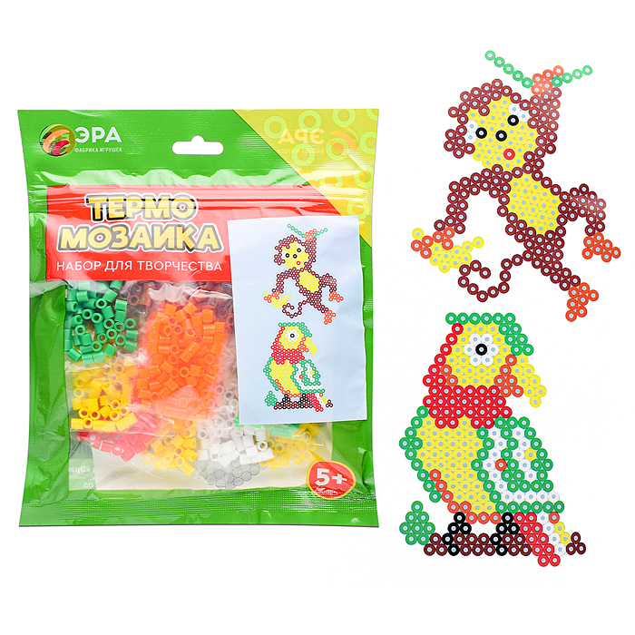 Игра "Термомозаика" т.21 исп. 7 "Обезьянка и попугай"