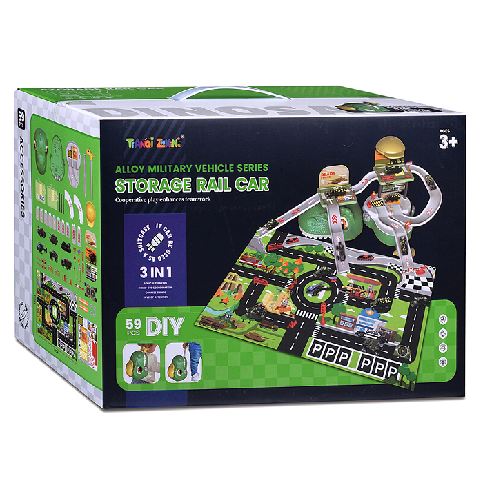 Фото к товару Автотрек 6624 "Дино: хранитель машин" в коробке Автотрек 6624 "Дино: хранитель машин" в коробке