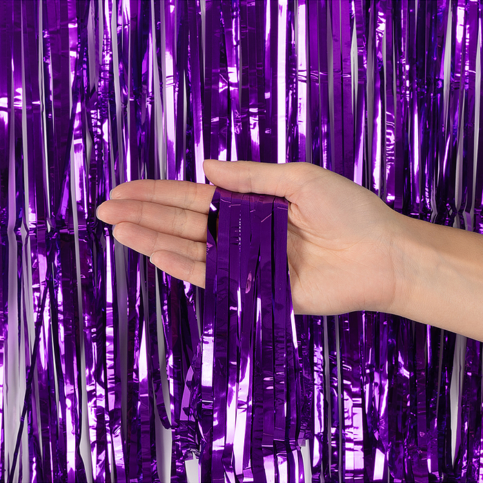 Занавес Дождик Фиолетовый, Металлик, 100*200 см, 1 шт. Занавес Дождик Фиолетовый, Металлик, 100*200 см, 1 шт.