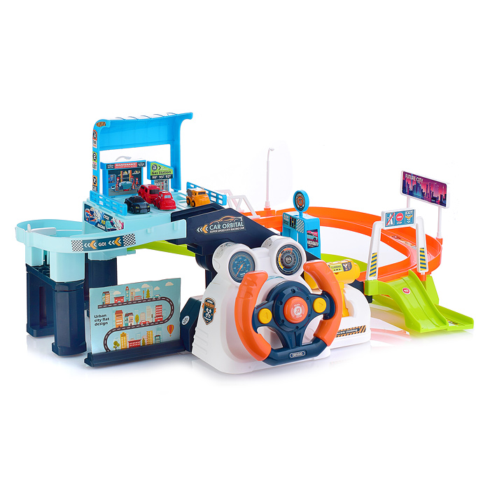 Фото к товару Паркинг T103-55Y "Городская автостоянка с рулем" в коробке Паркинг T103-55Y "Городская автостоянка с рулем" в коробке