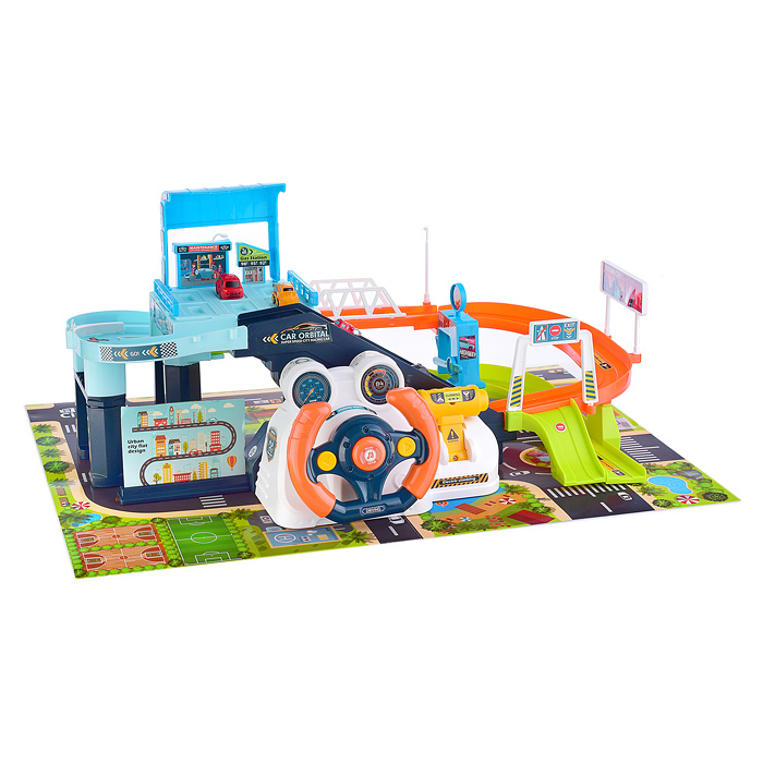 Фото к товару Паркинг T103-55Y "Городская автостоянка с рулем" в коробке Паркинг T103-55Y "Городская автостоянка с рулем" в коробке