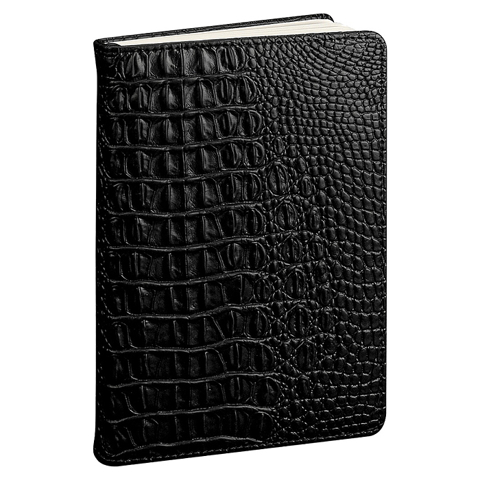 Фото к товару Ежедневник недатированный A5, 136л. "Croco Style" чёрный Ежедневник недатированный A5, 136л. "Croco Style" чёрный
