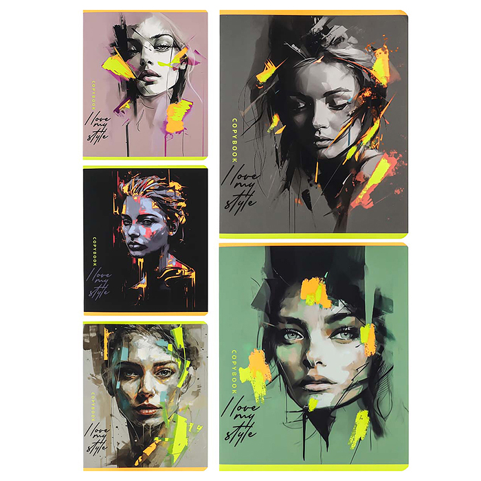 Тетрадь 48л. клетка "Женские портреты" Тетрадь 48л. клетка "Женские портреты"