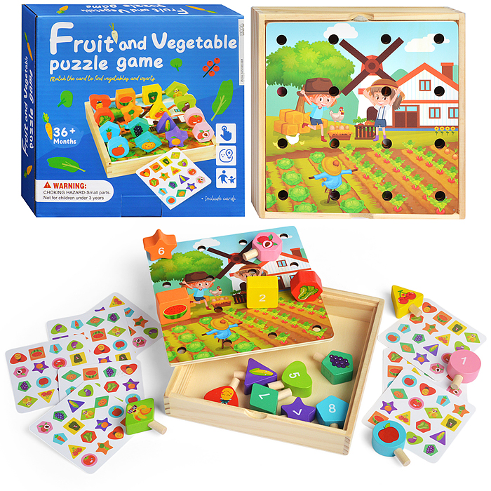 Игра логическая D1827 "Фрукты и овощи" Игра логическая D1827 "Фрукты и овощи"