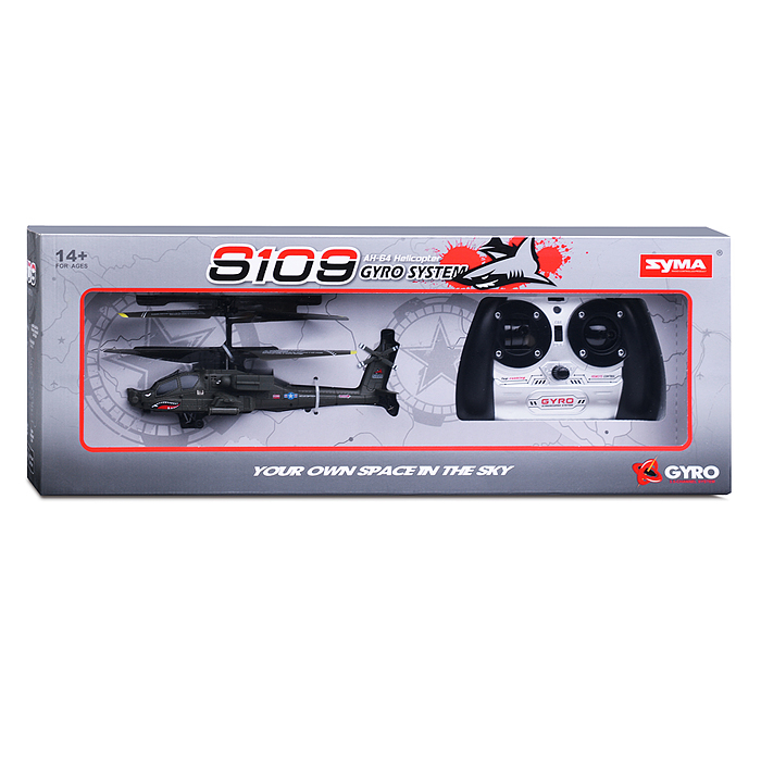Вертолет S109G "Военный" на р/у , 27 MHz, в коробке