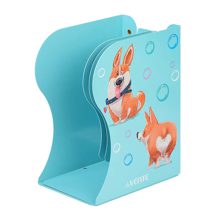 Фото к товару Подставка для учебников и книг "Hey Corgi" 19x14,7x9 см, металлическая, телескопическая Подставка для учебников и книг "Hey Corgi" 19x14,7x9 см, металлическая, телескопическая