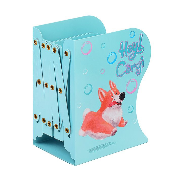 Фото к товару Подставка для учебников и книг "Hey Corgi" 19x14,7x9 см, металлическая, телескопическая Подставка для учебников и книг "Hey Corgi" 19x14,7x9 см, металлическая, телескопическая