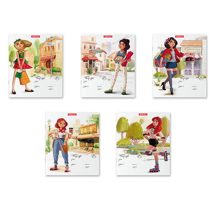 Тетрадь 24л. линейка "Девочки-красавицы" Тетрадь 24л. линейка "Девочки-красавицы"