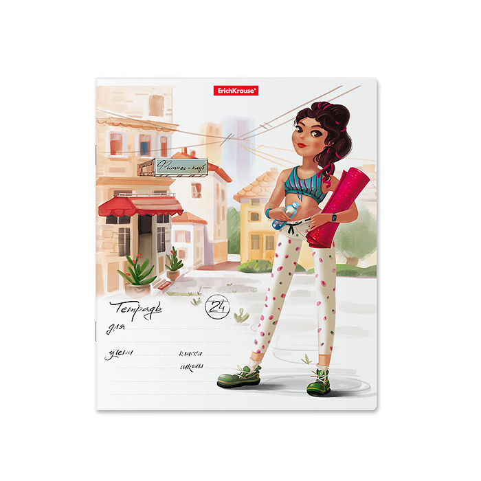 Тетрадь 24л. линейка "Девочки-красавицы"