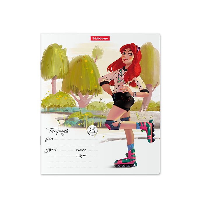 Тетрадь 24л. линейка "Девочки-красавицы"