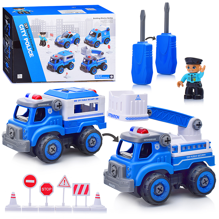 Конструктор LM8023/24-SY-2 "Городская служба" синий, в коробке Конструктор LM8023/24-SY-2 "Городская служба" синий, в коробке