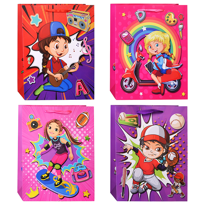 Пакет подарочный 00-6304 "Спортивные детки" 26*32*10,5 см. Пакет подарочный 00-6304 "Спортивные детки" 26*32*10,5 см.