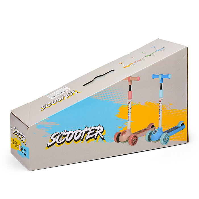 Фото к товару Самокат U001568Y 3-х. кол., колеса световые PU, желтый, в коробке Самокат U001568Y 3-х. кол., колеса световые PU, желтый, в коробке