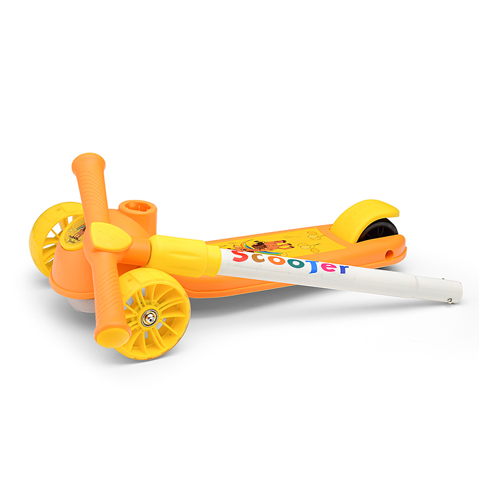 Фото к товару Самокат U001568Y 3-х. кол., колеса световые PU, желтый, в коробке Самокат U001568Y 3-х. кол., колеса световые PU, желтый, в коробке