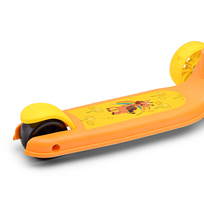 Фото к товару Самокат U001568Y 3-х. кол., колеса световые PU, желтый, в коробке Самокат U001568Y 3-х. кол., колеса световые PU, желтый, в коробке