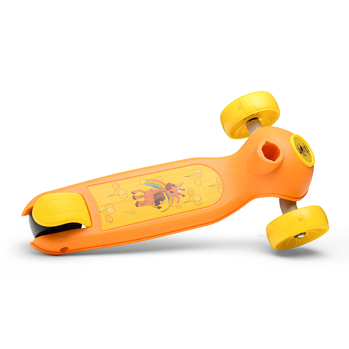 Фото к товару Самокат U001568Y 3-х. кол., колеса световые PU, желтый, в коробке Самокат U001568Y 3-х. кол., колеса световые PU, желтый, в коробке