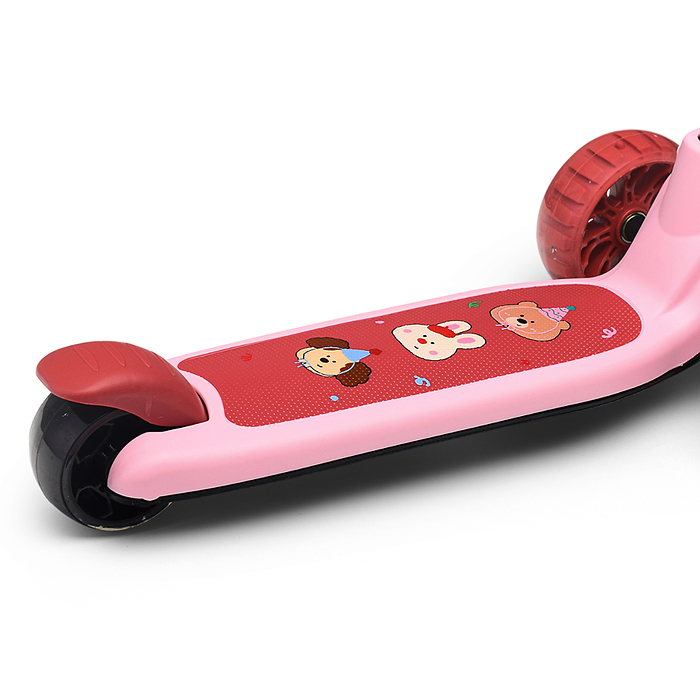 Фото к товару Самокат U001189Y 3-х кол., PU, цвет розовый Самокат U001189Y 3-х кол., PU, цвет розовый