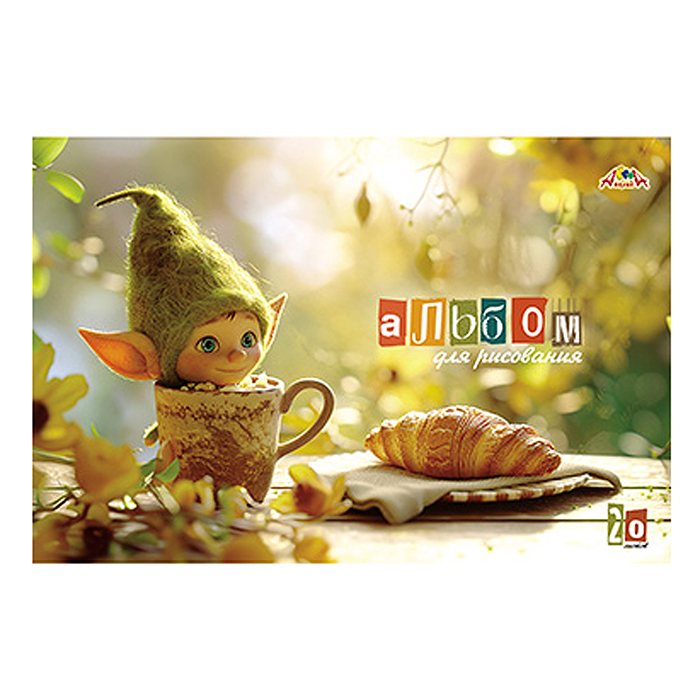 Альбом для рисования 20л., "Сказочные малыши" скоба, по сериям 