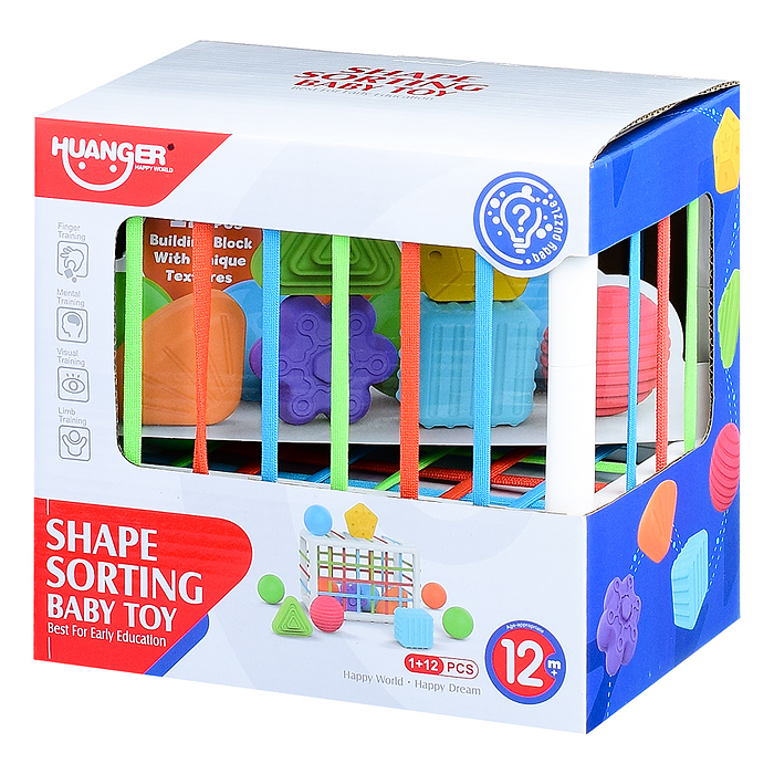 Фото к товару Сортер тактильный HE0289 "Геометрические фигуры" в коробке Сортер тактильный HE0289 "Геометрические фигуры" в коробке