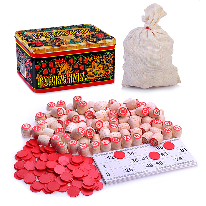 Русское лото в жестяной коробке 