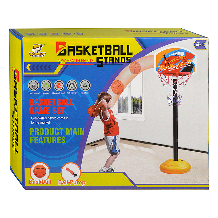 Фото к товару Баскетбол J1356 "Юный чемпион" (высота 140см) в коробке Баскетбол J1356 "Юный чемпион" (высота 140см) в коробке