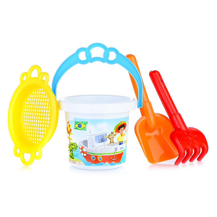 Песочный набор №154 (ведро 0,8 л термо, сито, совок 19 см, грабли 19см) Песочный набор №154 (ведро 0,8 л термо, сито, совок 19 см, грабли 19см)