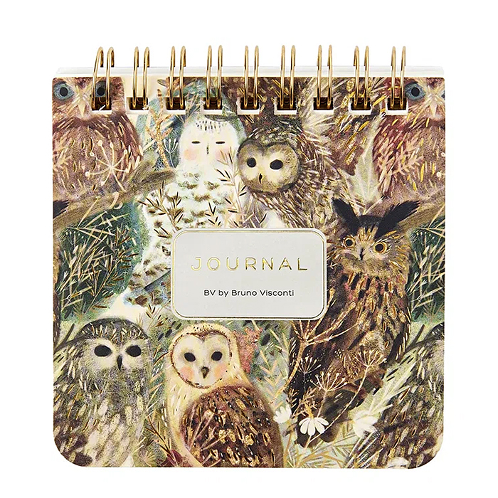 Блокнот "Pocket journal" 90 х 90 мм, 60 л., на гребне "Волшебные совы"