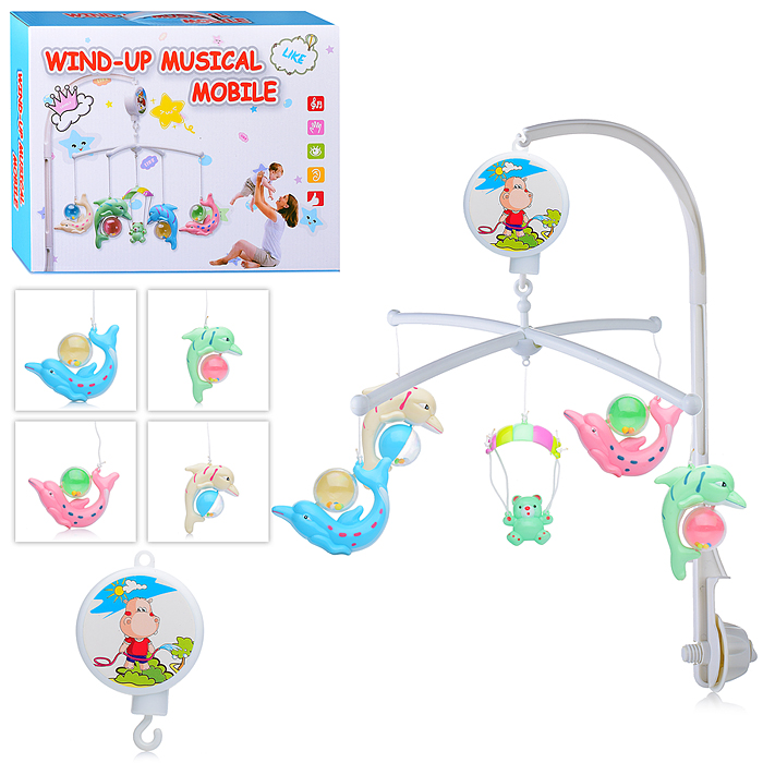 Мобиль 8306 "Дельфины" в коробке Мобиль 8306 "Дельфины" в коробке