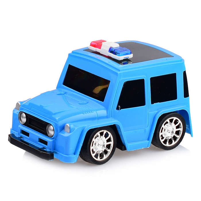 Машина 12024-4B+ "Полиция" р/у, 27 MHz, синяя/желтая, в ассортименте, в коробке