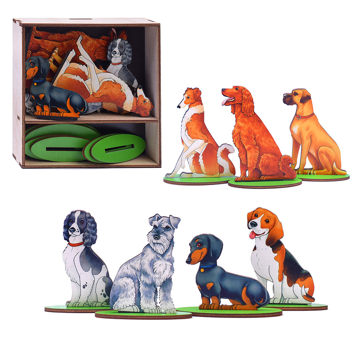 Игровой набор в коробке "Собаки охотничьи" (дерево) Игровой набор в коробке "Собаки охотничьи" (дерево)