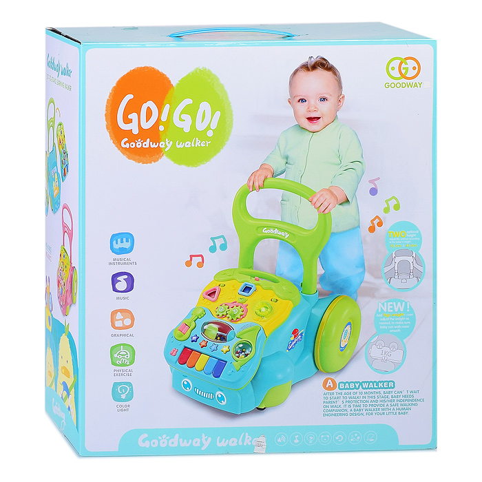 Фото к товару Каталка 6218B/C "Музыкальная" многофункциональная, свет, звук. Каталка 6218B/C "Музыкальная" многофункциональная, свет, звук.