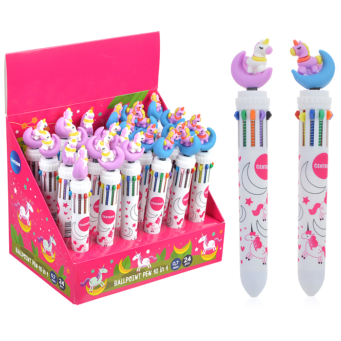 Ручка шариковая автоматическая "FANCY" 10-ти цветная 0,7 мм в дисплее Ручка шариковая автоматическая "FANCY" 10-ти цветная 0,7 мм в дисплее