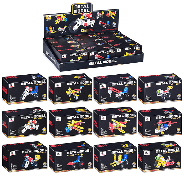 Конструктор X631 "Модель транспорта-2" (12в1) в коробке Конструктор X631 "Модель транспорта-2" (12в1) в коробке