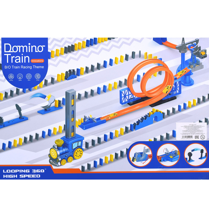 Фото к товару Игровой набор B7812 "Путь из домино, с паровозиком" в коробке Игровой набор B7812 "Путь из домино, с паровозиком" в коробке