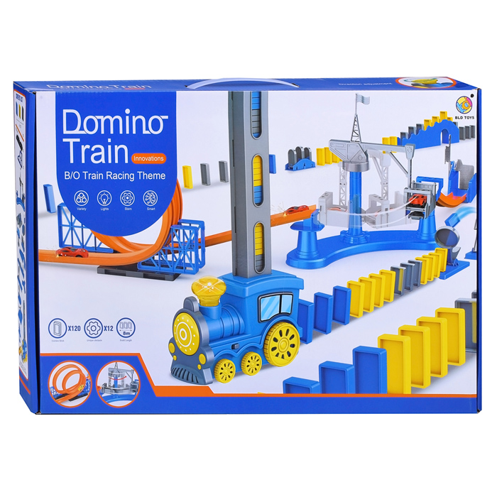 Фото к товару Игровой набор B7812 "Путь из домино, с паровозиком" в коробке Игровой набор B7812 "Путь из домино, с паровозиком" в коробке