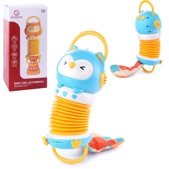 Развивающая игрушка YL616 "Мини гармонь Сова", в коробке Развивающая игрушка YL616 "Мини гармонь Сова", в коробке